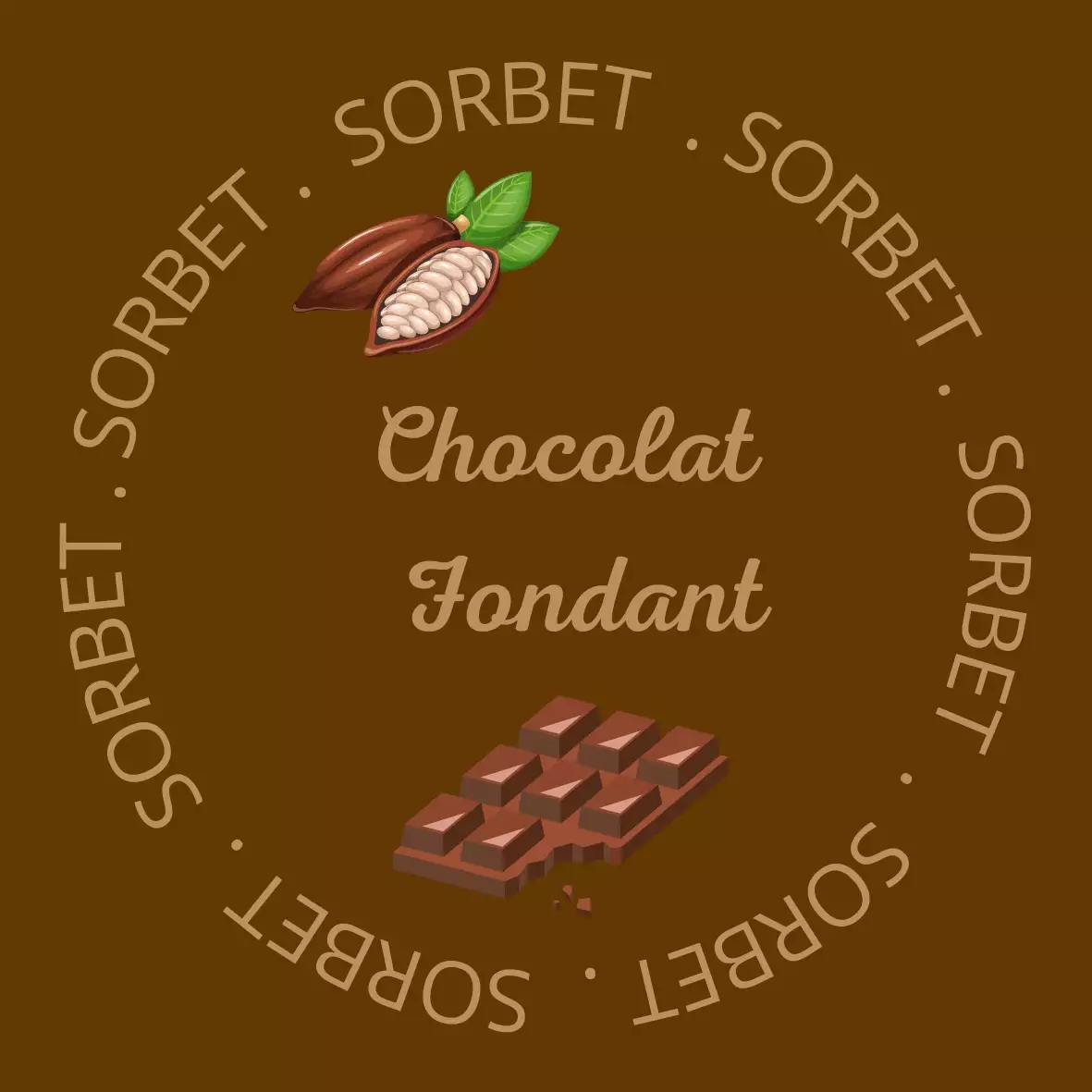 sorbet chocolat fondant