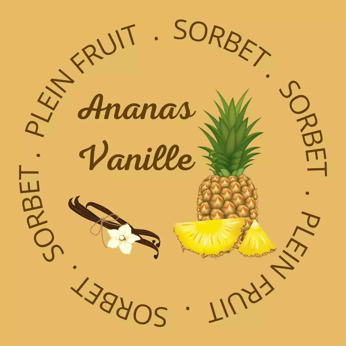 sorbet ananas vanille